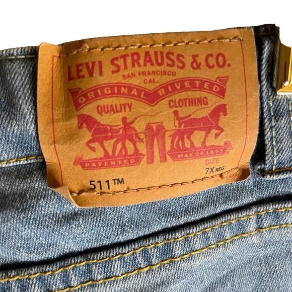 Girls Levi’s 511 Slim Jeans - Size 7x - Picture 3 of 10